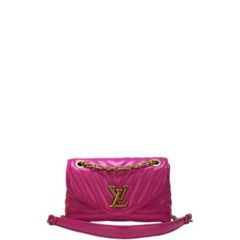 LOUIS VUITTON NEW WAVE CHAIN BAG MM PINK 24CM