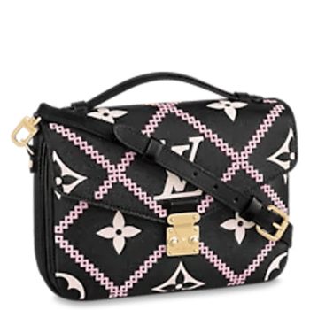 LOUIS VUITTON'S POCHETTE METIS 25CM BLACK BAG