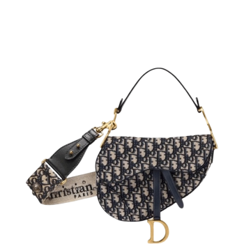 DIOR SADDLE BAGGRAY OBLIQUE EMBROIDERY BLACK