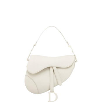 DIOR SADDLE SMOOTH LEATHER WHITE