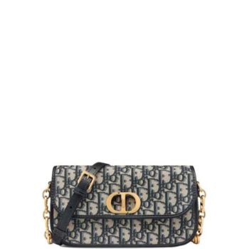 DIOR 30 MONTAIGNE AVENUE BAG BLUE DIOR OBLIQUE JACQUARD 23CM