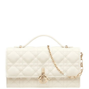 DIOR LADY DIOR PHONE POUCH WHITE 19CM