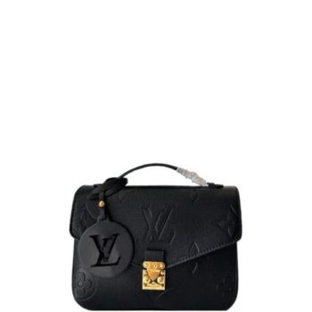LOUIS VUITTON POCHETTE METIS WITH BLACK TAG BLACK 25CM