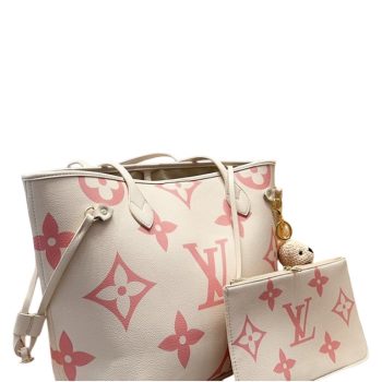 LOUIS VUITTON NEVERFULL MM CREAM AND PINK 32CM M46329