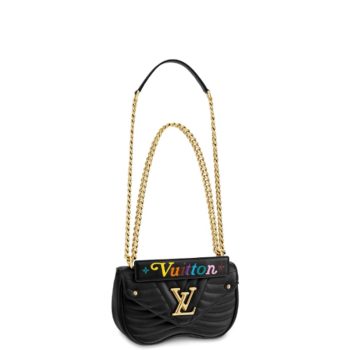 LOUIS VUITTON NEW WAVE CHAIN BAG BLACK 25CM M55206